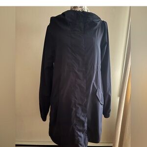 lululemon athletica Navy Hooded Trench Coat
